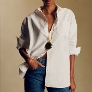 Sezane Max Shirt Casual White Cotton - Size 14